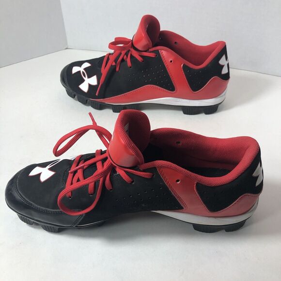 Under Armour UA Baseball Cleats Mens Size 11.5 Leadoff 1250077 - 061 Red Black C - Picture 10 of 11